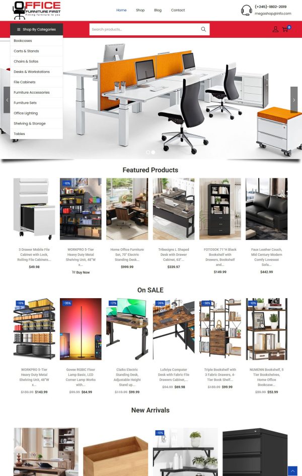 Office Furniture Shop - Affiliate / Drop Shipping Website + eCommerce