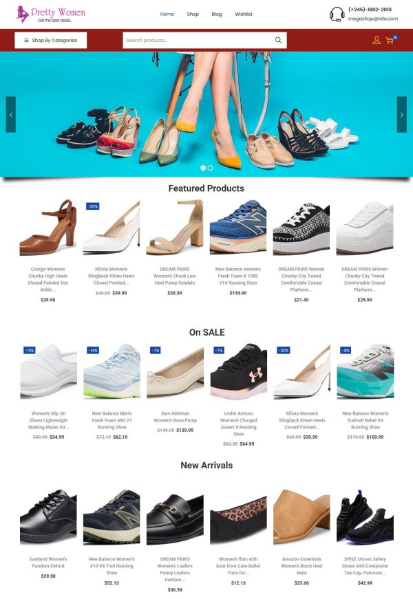 Women's Shoes Store - Affiliate / Drop Shipping Website + eCommerce