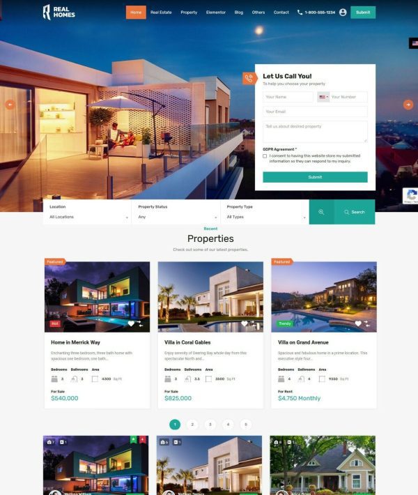 Beautiful Real Estate Website + Free Installation