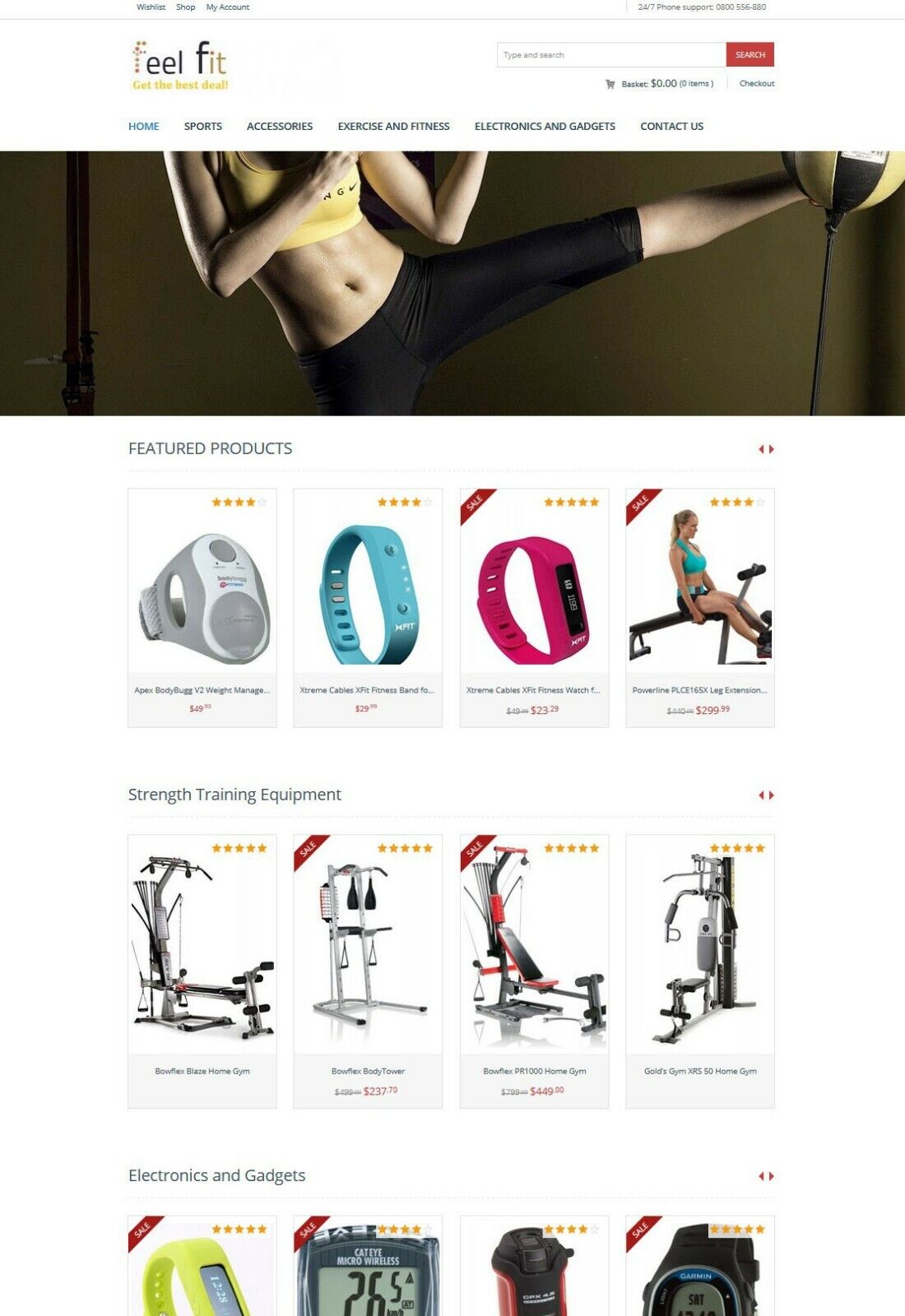 Fitness Gear Equipment, Amazon Affiliate/DropShip Website – Free Hosting