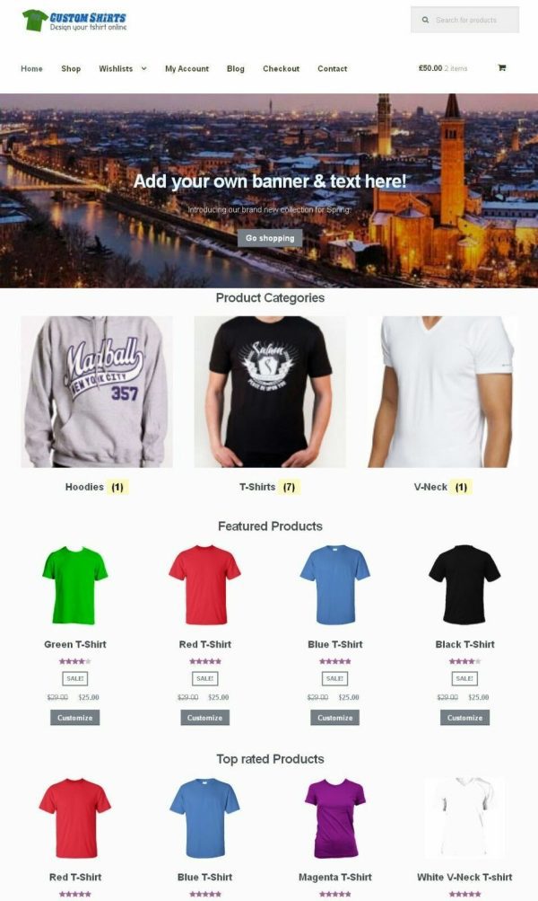 Professional Custom Products T-Shirts Online Store Website - TeeSpring