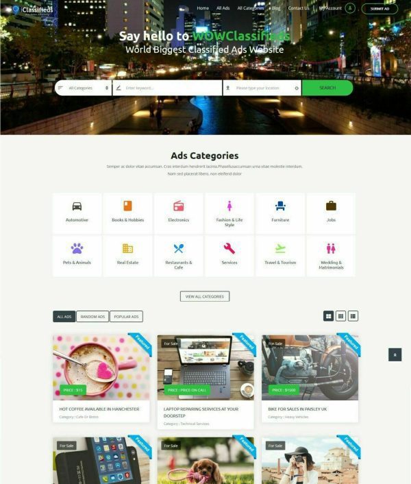 Premium Classifieds Website