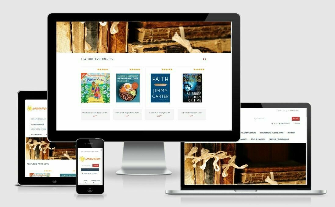 Books Store Amazon, eBay Affiliate Dropship Website