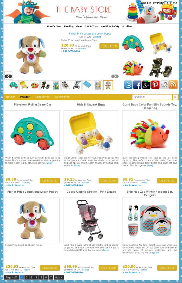 Baby Store - eBay Amazon ClickBank Affiliate WebSite + AutoUpdate