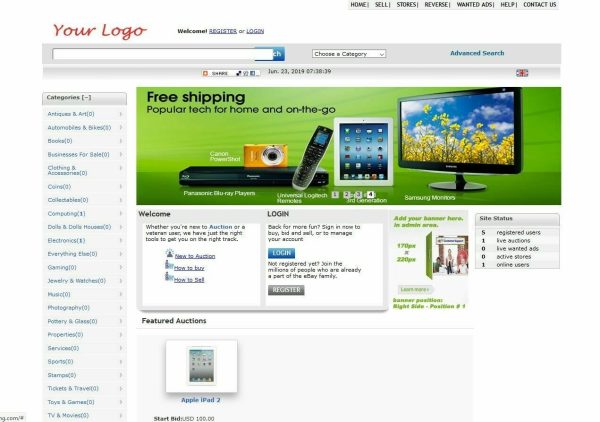 Auction Website for SALE - Free Install with SSL