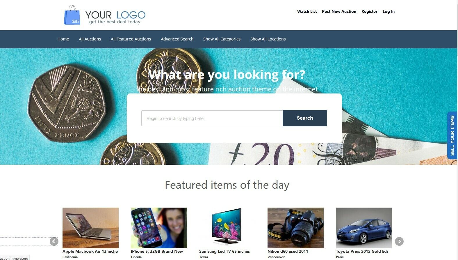 WordPress Auction Website